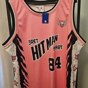 NWT Chalkline Bret "The Hitman" Hart basketball jersey 4XL